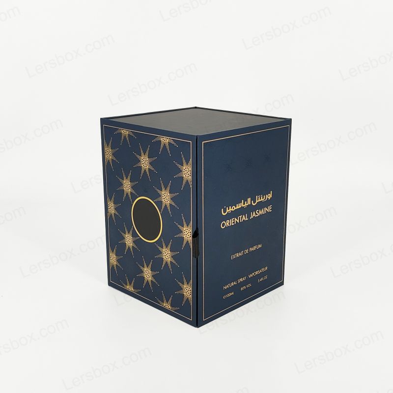 Luxusné pevné parfumové krabičky s vlastným logom zlatej fólie a elegantnou Eva Tray HP002
